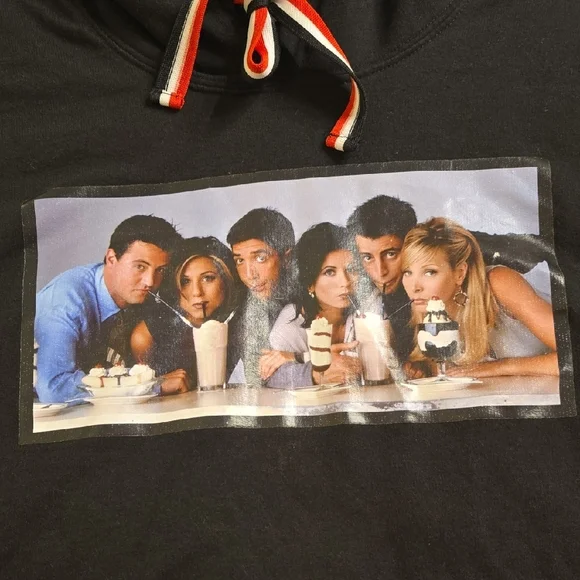 FRIENDS Black Hoodie with Red Accents - Picture 7 of 13